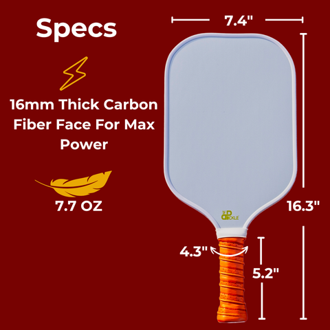 Pickle One Carbon Fiber Pickleball Paddle – Lightweight, 16mm